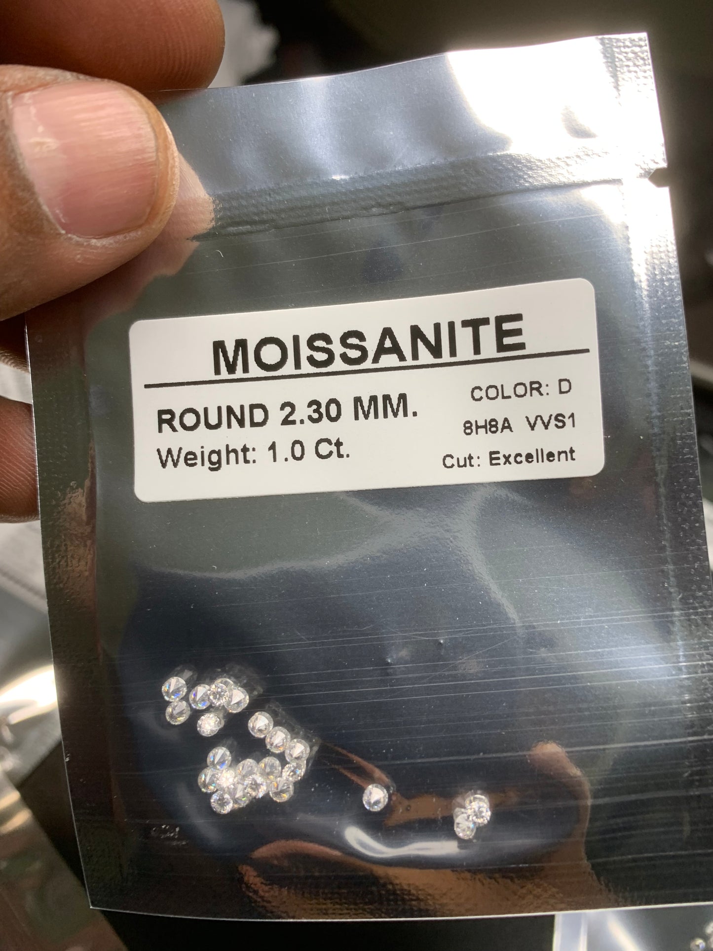 Moissanite star mele lab diamond per pack