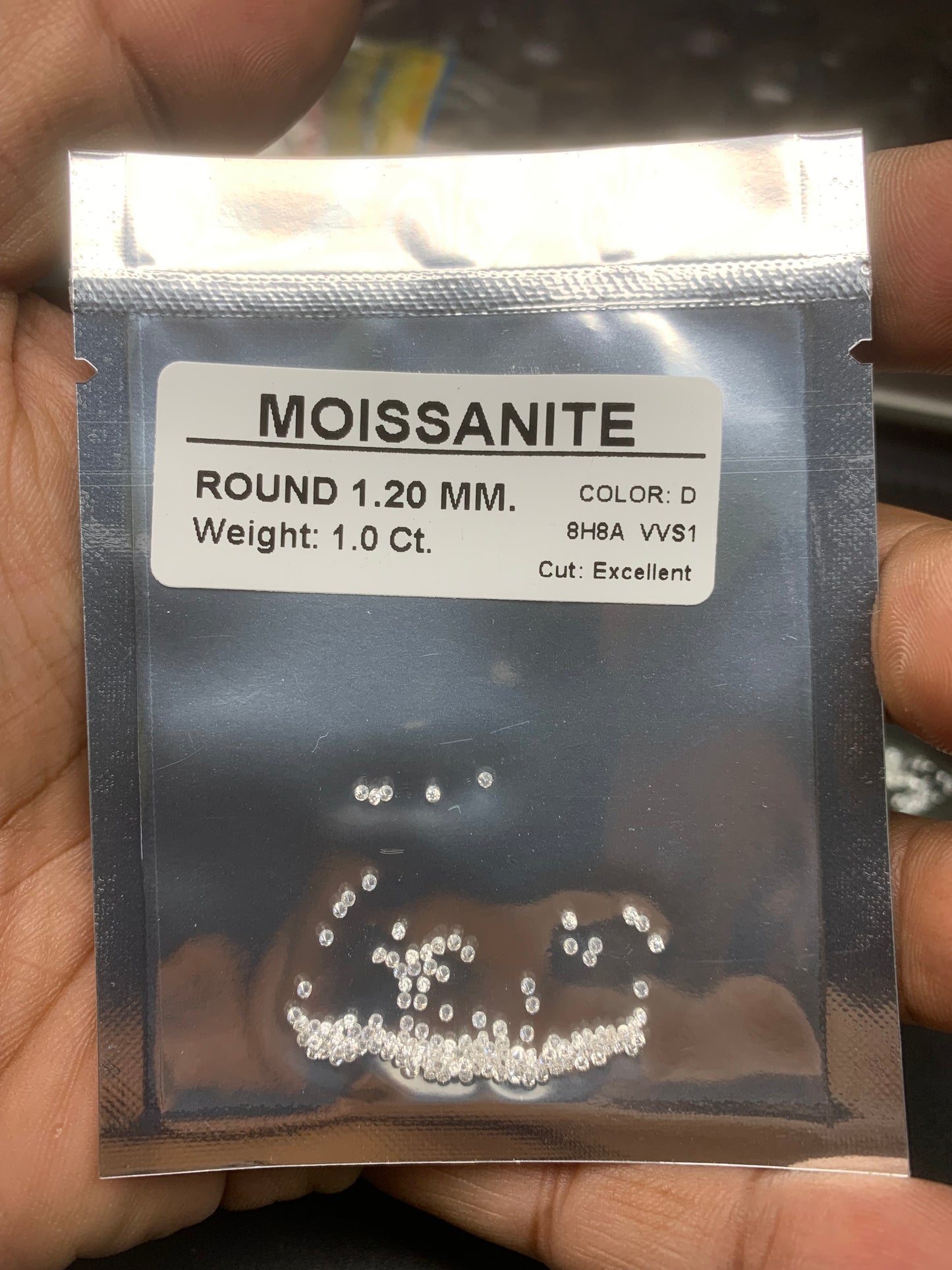 Moissanite star mele lab diamond per pack