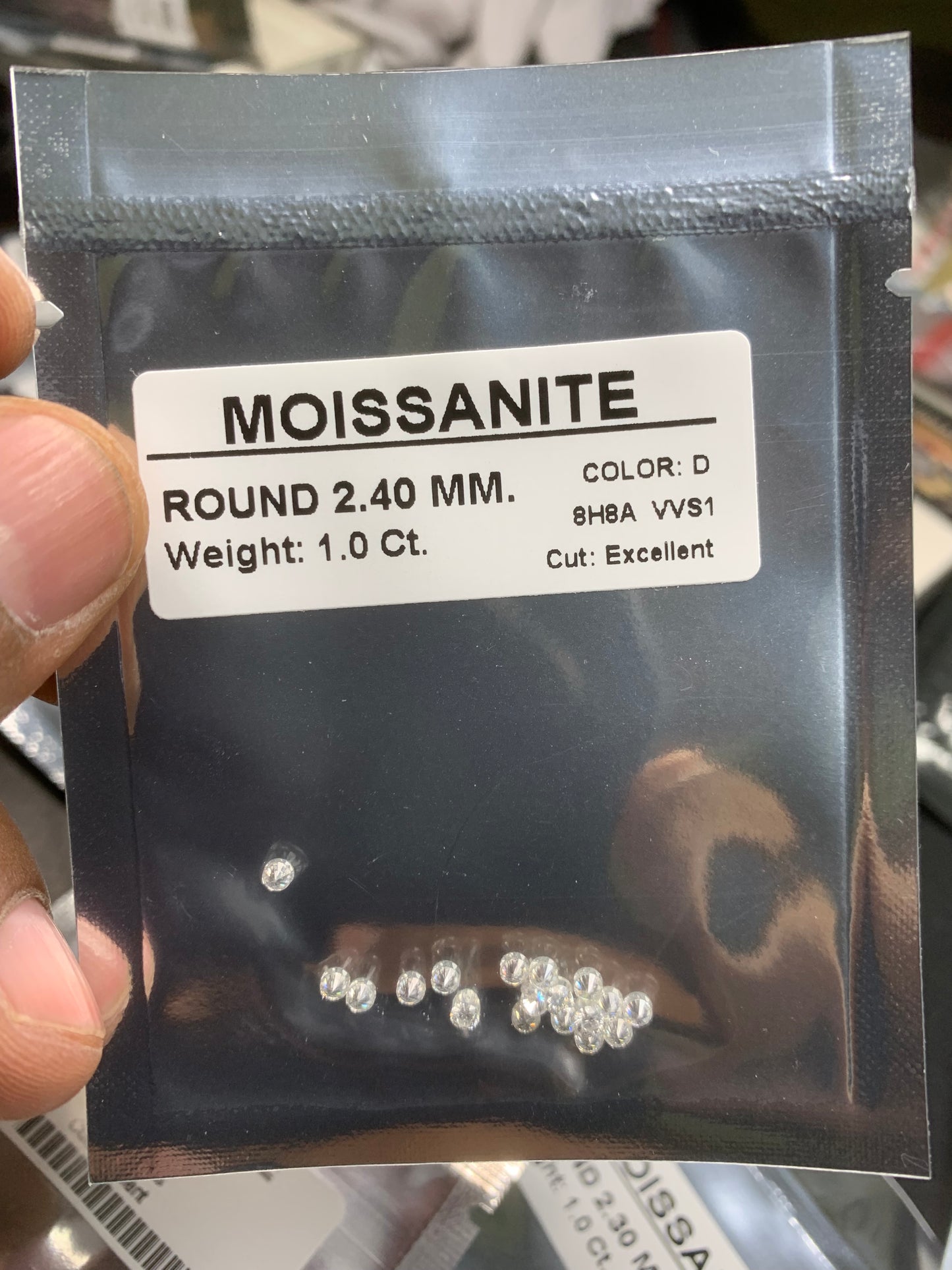 Moissanite star mele lab diamond per pack