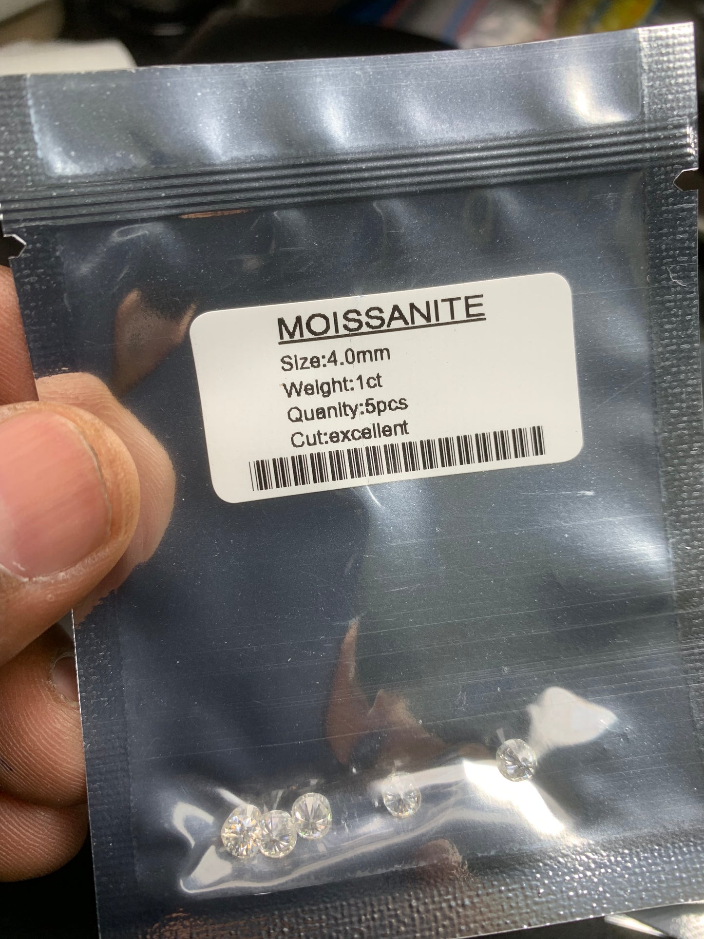 Moissanite star mele lab diamond per pack