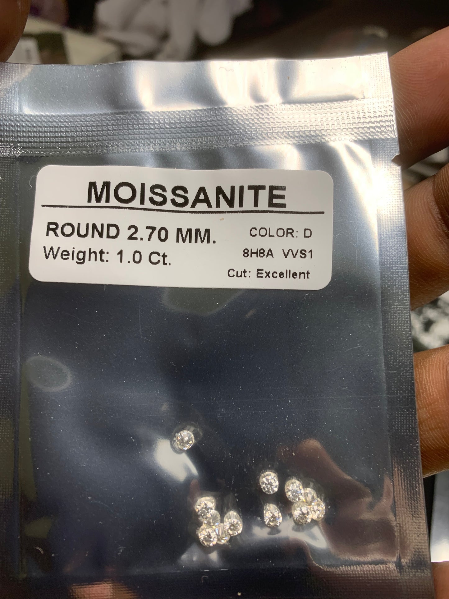 Moissanite star mele lab diamond per pack