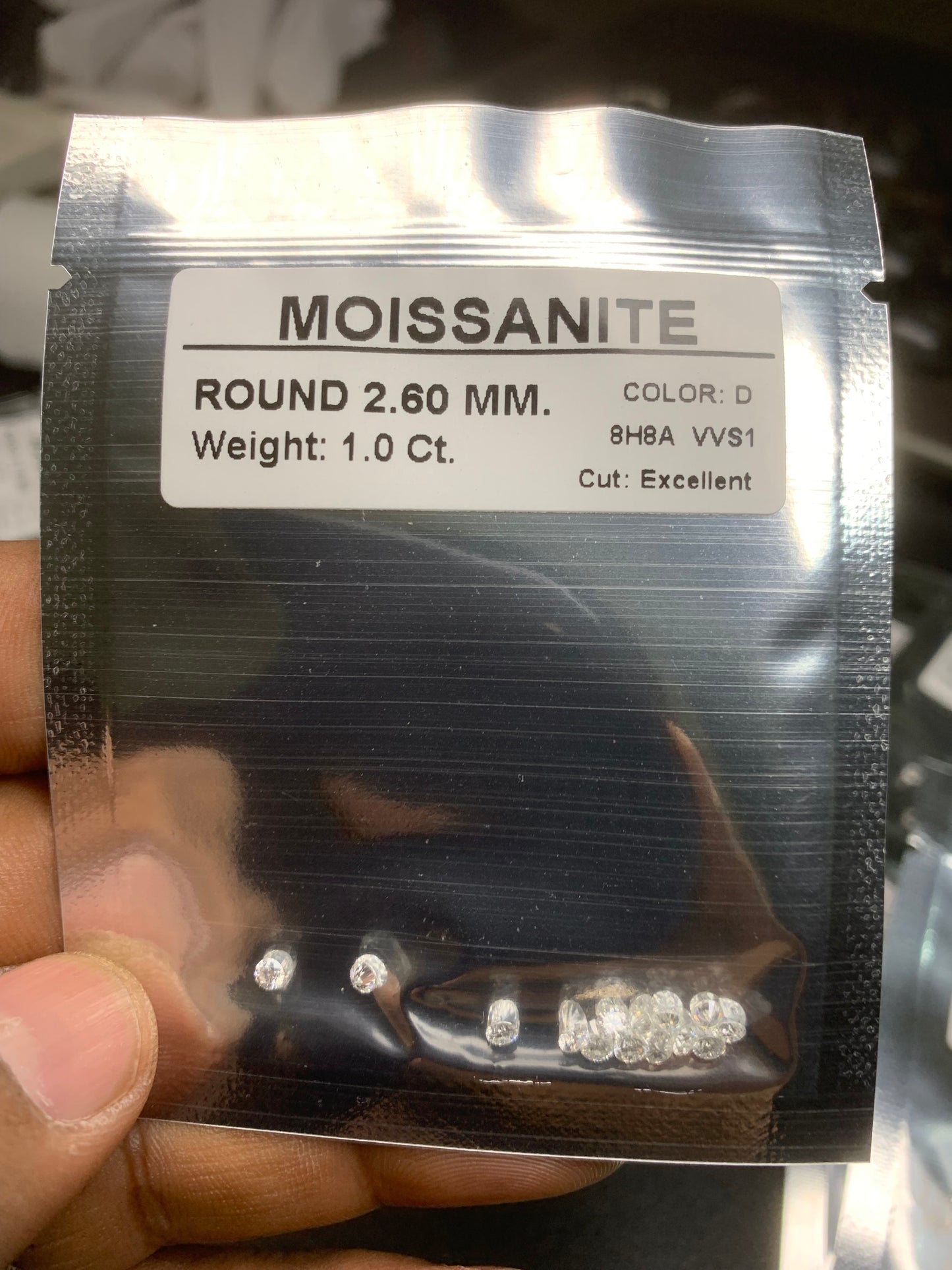 Moissanite star mele lab diamond per pack