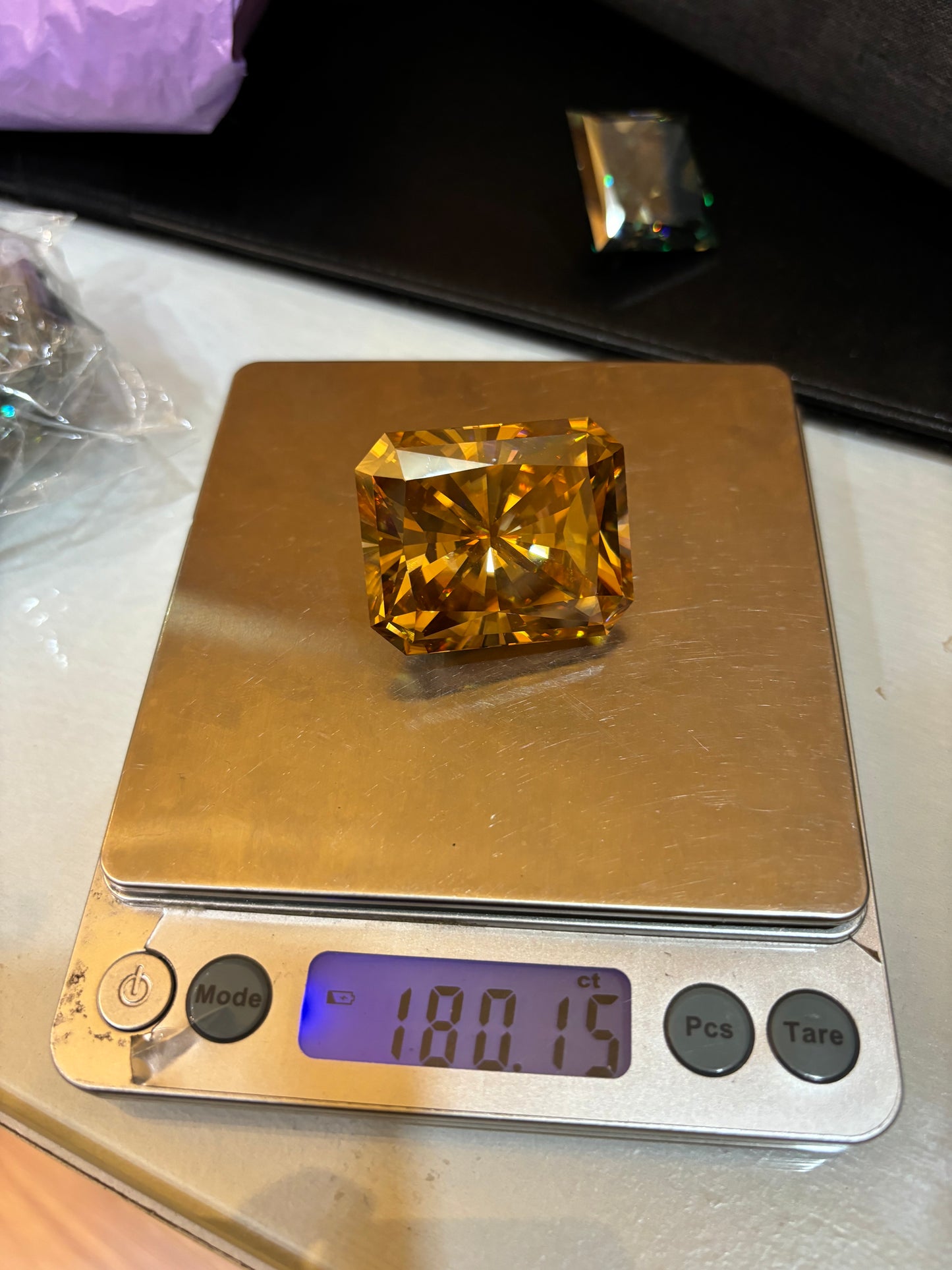 Moissanite big size blue moissanite yellow moissanite diamond selector pass diamond lab